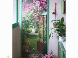 Trompe L Oeil Door Murals Trompe L Oeil Jardin De Roses