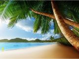 Tropical Beach Wall Mural Mahe island Wall Mural Beach Wallpaper