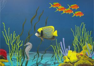 Tropical Fish Wall Mural Underwater Mural Ceramics