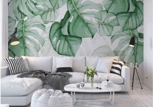 Tropical Leaf Wall Mural Pin On Home Decor Ideas