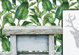 Tropical Leaves Wall Mural Tropical Leaves Wall Mural Self Adhesive Fabric Wallpaper