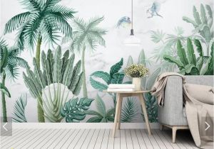 Tropical Leaves Wall Mural Tropical Palm Leaves Wallpaper Mural Wall Decorative Wall Papers Home Improvement Rain forest Green Plant Leaf Wall Murals Wallpapers Widescreen