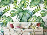 Tropical Leaves Wall Mural Tropical Plants Green Leaves Wallpaper Mural ã¡