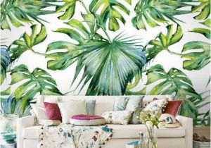 Tropical Leaves Wall Mural Tropical Plants Green Leaves Wallpaper Mural ã¡