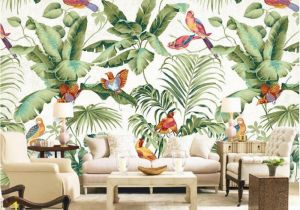 Tropical Murals Paintings Beibehang 3d Living Room Background Decorated Wallpaper Hand Painted
