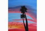 Tropical Sunset Wall Murals original Oil Painting Beach Sunset Wall Art island Art Palm Tree Art Tropical Decor Silhouette Designs Hawaiian Beach Ts