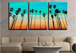 Tropical Sunset Wall Murals Palm Tree Canvas Wall Art Amazon