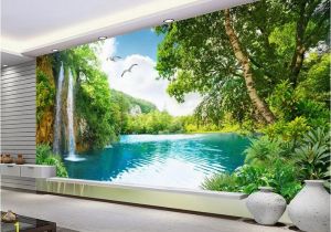 Tropical Waterfall Murals Beibehang Customize Any Size 3d Wall Murals Wallpaper Living Room