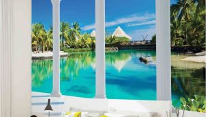 Tropical Window Wall Mural Details About Wall Mural Photo Wallpaper 2357p Beach