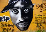 Tupac Wall Mural Lisbonne Amoreiras Hall Of Fame Graffiti Mur Tªte Tupac Shakur Par