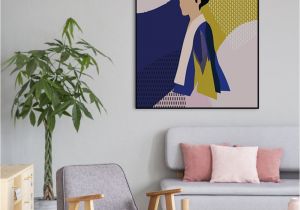 Turn Pictures Into Wall Murals Woman Bun Blue Poster In 2019