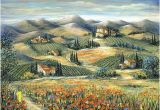 Tuscan Villa Wall Murals Marilyn Dunlap Tuscan Villa and Poppies In 2019