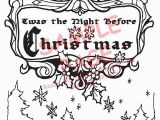 Twas the Night before Christmas Printable Coloring Pages Twas the Night before Christmas Printable Coloring Pages