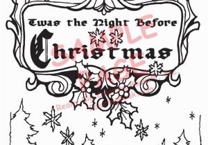 Twas the Night before Christmas Printable Coloring Pages Twas the Night before Christmas Printable Coloring Pages