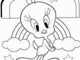 Tweety Bird Halloween Coloring Pages Tweety Bird and Rainbow Coloring Pages for Kids
