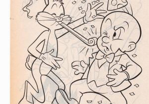 Twister Coloring Pages Looney Tunes Bugs Bunny N Elmer Fudd Coloring Pages