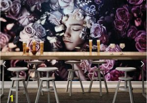 Types Of Murals On Walls northern Europe Beautiful Rose Girl Mural Wallpapers Living Room