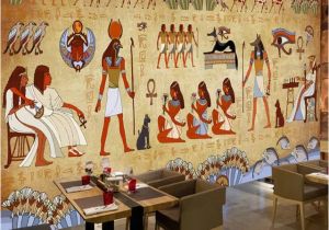 Types Of Murals On Walls Wallpaper European Style Retro 3d Ancient Egyptian Pharaoh