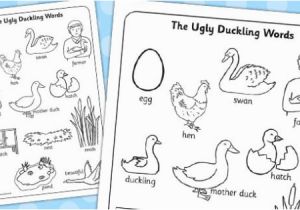 Ugly Duckling Coloring Pages Ugly Duckling Words Colouring Sheet Colouring Sheet Ugly