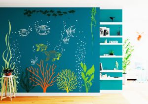 Under the Sea Murals for Walls Underwater Wall Decal Under the Sea Aquarium Vinyl Art