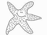 Undersea Creatures Coloring Pages Sea Animals Happy Starfish Smiling Cartoon Free Coloring