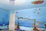 Underwater Mural Ideas Underwater Baby Nursery Mural Underwater Murals Pinterest