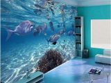 Underwater Wall Murals Uk Pas Cher Personnalisée Fond D écran 3d Stéréoscopique Monde