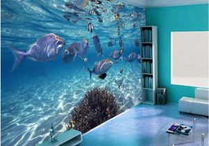 Underwater Wall Murals Uk Pas Cher Personnalisée Fond D écran 3d Stéréoscopique Monde