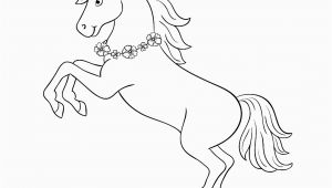 Unicorn Animal Coloring Pages Unicorn with A Flowers Necklace Coloring Page