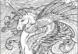Unicorn Coloring Pages for Adults Detailed Unicorn Coloring Page for Adults
