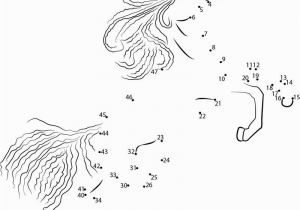 Unicorn Dot to Dot Coloring Pages Connect the Dots sincere Unicorn Animals Unicorn Dot