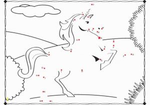 Unicorn Dot to Dot Coloring Pages Unicorn Connect the Dots Coloring Page Free