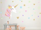 Unicorn Mural Wall Art 2019 Wall Stickers for Kids Rooms Home Decoration Cartoon Animal Wall Decals Diy Posters Pvc Mural Art Stickers for Baby Room Walls Baby Wall Stencils