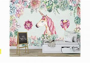 Unicorn Mural Wall Art Zxddzl Fertigen Sie 3d Tapete Besonders An Modernes