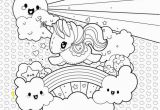 Unicorn Rainbow Coloring Pages Printable Cute Unicorn Clouds and Rainbow Coloring Page