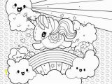 Unicorn Rainbow Coloring Pages Printable Cute Unicorn Clouds and Rainbow Coloring Page