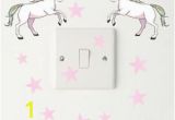 Unicorn Wall Mural Ebay Details About 2 Unicorns & Stars Door Light Switch Wall Sticker Decal Girl Boy Bedroom Sign