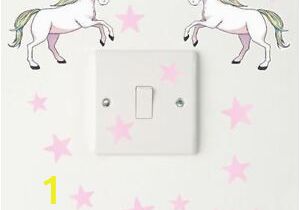 Unicorn Wall Mural Ebay Details About 2 Unicorns & Stars Door Light Switch Wall Sticker Decal Girl Boy Bedroom Sign