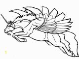 Unicorn with Wings Coloring Page Unicorn Flying Coloring Pages Line