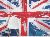 Union Jack Wall Mural Painted Union Jack Wall Mural