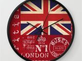 Union Jack Wall Mural Union Jack Great Britain Flag Wall Clock