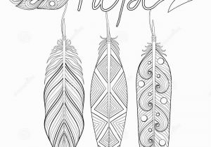 Unique Bohemian Coloring Pages for Adults Bohemian Arrow Hand Drawn Amulet with Letters Hope with