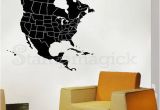 United States Map Wall Mural north America Map Decal United States Usa Us Map Wall