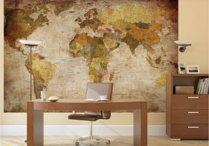 Us Map Wall Mural Details About Vintage World Map Wallpaper Mural Giant