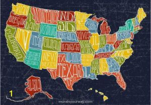 Usa Map Wall Mural Map Wall Mural with Usa Map A Cartoon and Realistic Map Wall