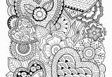 Valentines Day Coloring Pages for Adults Zentangle Hearts Coloring Page • Free Printable Ebook
