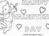 Valentines Day Print Out Coloring Pages Print Out Happy Valentines Day Cupid Coloring Card Printable Coloring Pages for Kids