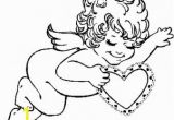 Valentines Day Print Out Coloring Pages Print Out Valentines Day Cupid with Hearts Coloring Page Childrens Printable Coloring Pages