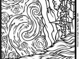 Van Gogh Starry Night Coloring Page the Starry Night Coloring Page Coloring Home