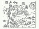 Van Gogh Starry Night Coloring Page the Starry Night Coloring Page Coloring Home